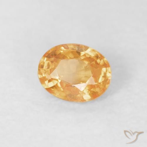 Hilo de espesartita Naranja tigre natural de 0.21 ct, Ovalada, VS-SI