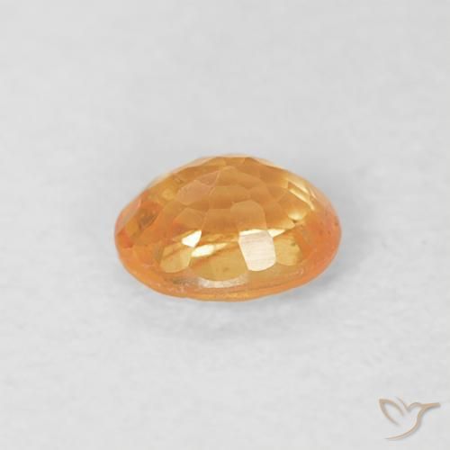 Hilo de espesartita Naranja tigre natural de 0.21 ct, Ovalada, VS-SI