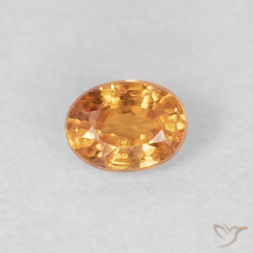 0.27ct Natural Naranja intenso Hilo de espesartita, Ovalada, VS