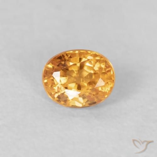 0.29ct Natural Medium Light-Orange Hilo de espesartita, Ovalada, VS
