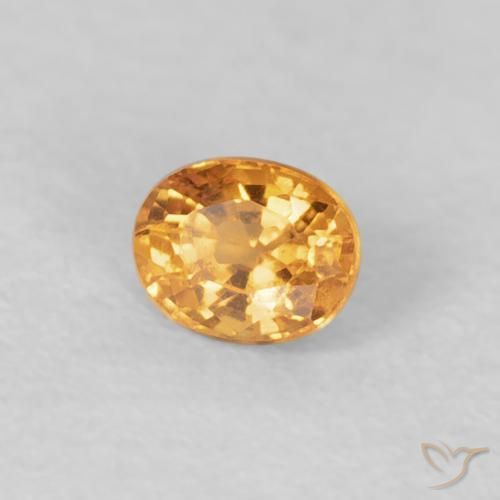 Hilo de espesartita Medium Light-Orange natural de 0.29 ct, Ovalada, VS