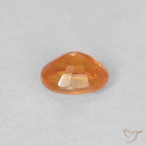 Hilo de espesartita Naranja miel natural de 0.25 ct, Ovalada, VS