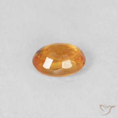 Hilo de espesartita Naranja tigre natural de 0.23 ct, Ovalada, VS