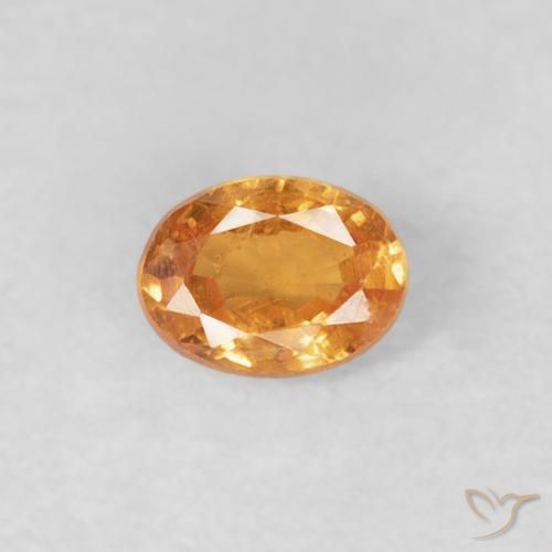 0.25ct Natural Naranja medio Hilo de espesartita, Ovalada, VS