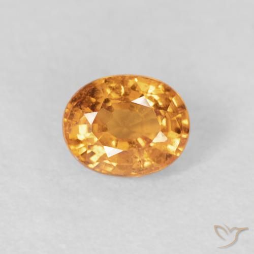 0.53ct Natural Naranja medio Hilo de espesartita, Ovalada, VS