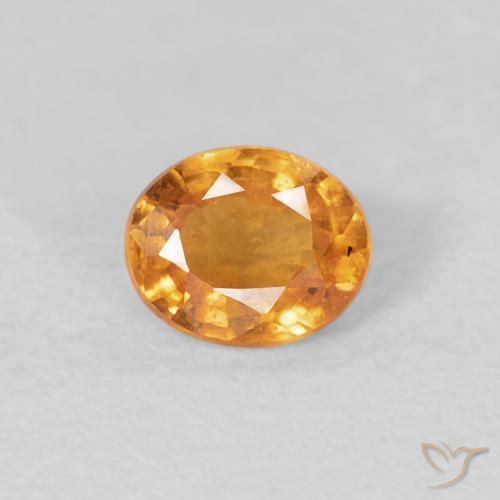0.45ct Natural Naranja medio Hilo de espesartita, Ovalada, VS