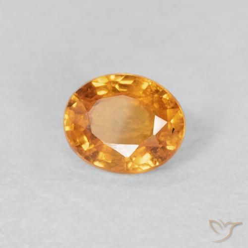Hilo de espesartita Naranja medio natural de 0.45 ct, Ovalada, VS