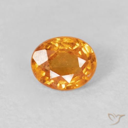 0.41ct Natural Naranja albaricoque Hilo de espesartita, Ovalada, VS