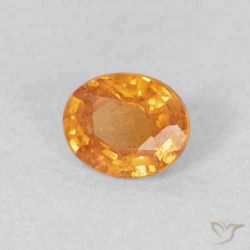 Hilo de espesartita Naranja albaricoque natural de 0.41 ct, Ovalada, VS