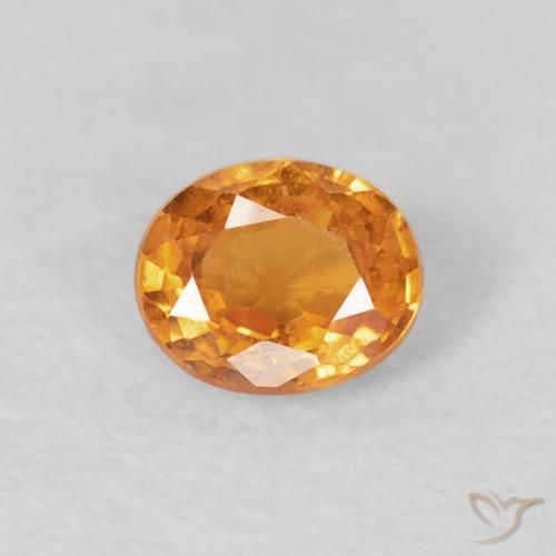 0.46ct Natural Naranja claro Hilo de espesartita, Ovalada, VS