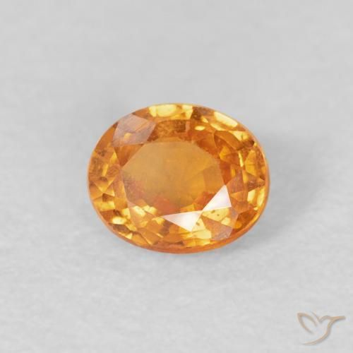 Hilo de espesartita Naranja claro natural de 0.46 ct, Ovalada, VS