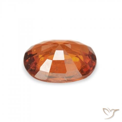 Hilo de espesartita Medium Dark-Orange natural de 1.44 ct, Ovalada, VS-SI