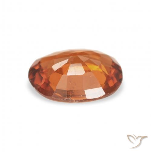 Hilo de espesartita Naranja oscuro natural de 1.25 ct, Ovalada, VS