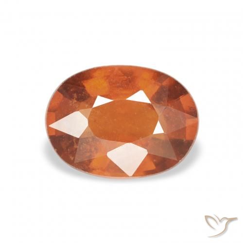 0.92ct Natural Naranja oscuro Hilo de espesartita, Ovalada, VS