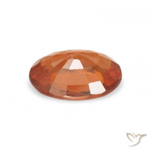Hilo de espesartita Naranja oscuro natural de 0.92 ct, Ovalada, VS