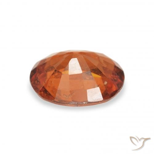 Hilo de espesartita Medium Dark-Orange natural de 1.28 ct, Ovalada, VS-SI