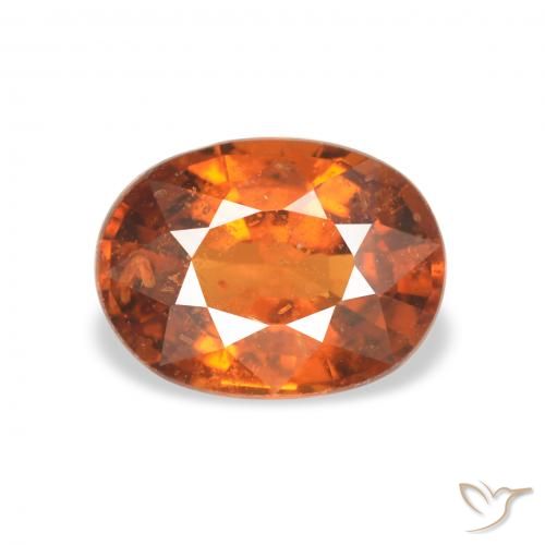 1.32ct Natural Naranja oscuro Hilo de espesartita, Ovalada, VS-SI
