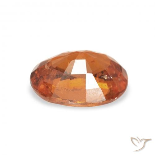 Hilo de espesartita Naranja oscuro natural de 1.32 ct, Ovalada, VS-SI