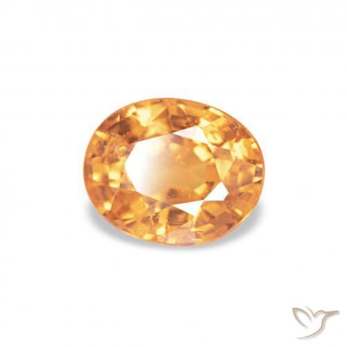 Hilo de espesartita Oro natural de 0.58 ct, Ovalada, VS