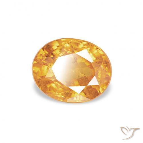 Hilo de espesartita Naranja medio natural de 0.61 ct, Ovalada, VS