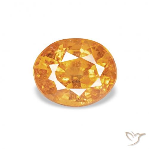 0.63ct Naranja medio Hilo de espesartita, Ovalada, VS