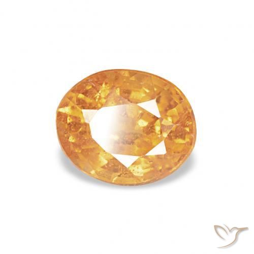 Hilo de espesartita Naranja medio natural de 0.63 ct, Ovalada, VS