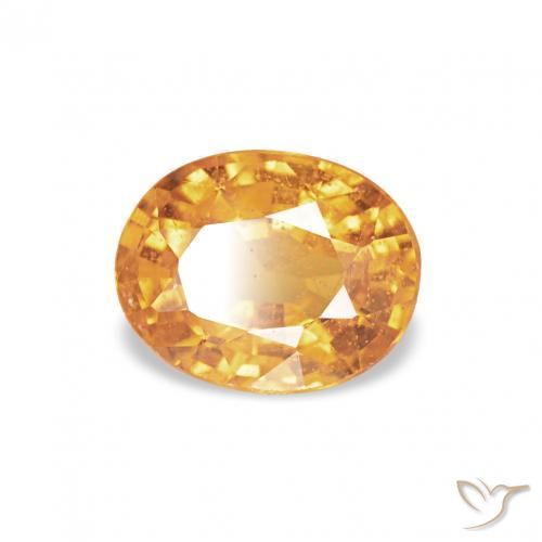 Hilo de espesartita Naranja medio natural de 0.52 ct, Ovalada, VS