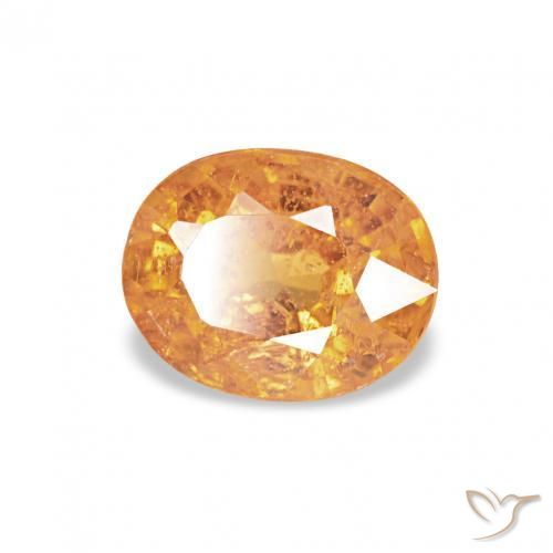 Hilo de espesartita Naranja medio natural de 0.65 ct, Ovalada, VS-SI