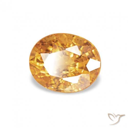 Hilo de espesartita Dorado naranja natural de 0.56 ct, Ovalada, VS-SI
