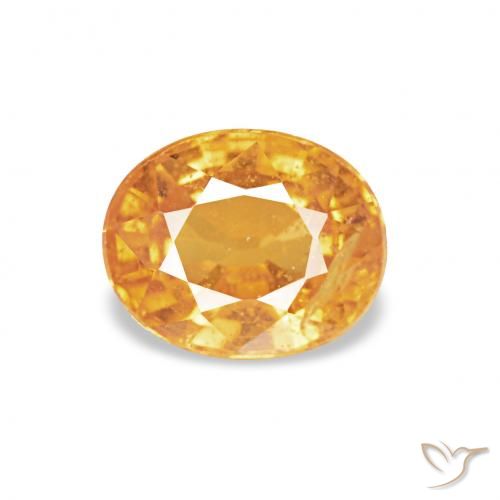 0.60ct Naranja medio Hilo de espesartita, Ovalada, VS-SI