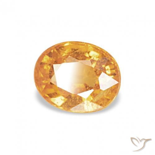 Hilo de espesartita Naranja medio natural de 0.60 ct, Ovalada, VS-SI