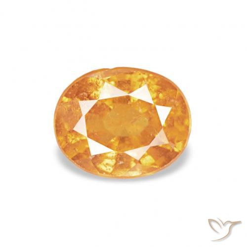 0.60ct Dorado naranja Hilo de espesartita, Ovalada, VS-SI