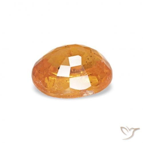 Hilo de espesartita Dorado naranja natural de 0.61 ct, Ovalada, VS-SI