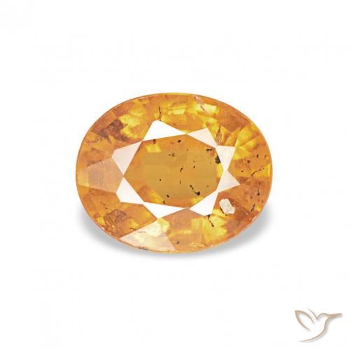 0.60ct Dorado naranja Hilo de espesartita, Ovalada, VS-SI