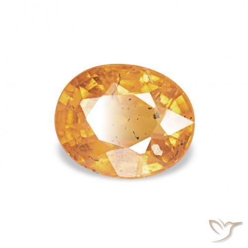 Hilo de espesartita Dorado naranja natural de 0.60 ct, Ovalada, VS-SI