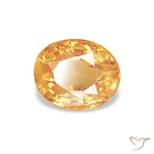Hilo de espesartita Dorado naranja natural de 0.61 ct, Ovalada, VS