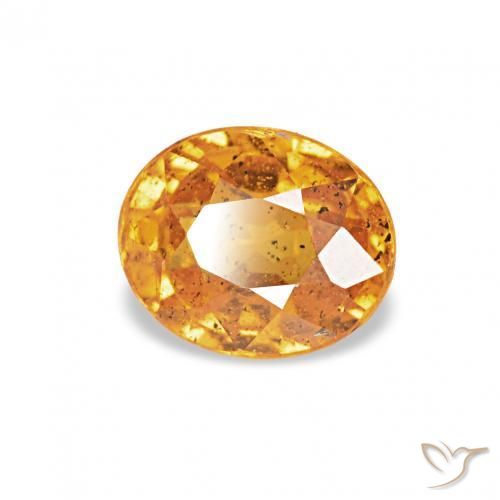 Hilo de espesartita Dorado naranja natural de 0.62 ct, Ovalada, VS-SI