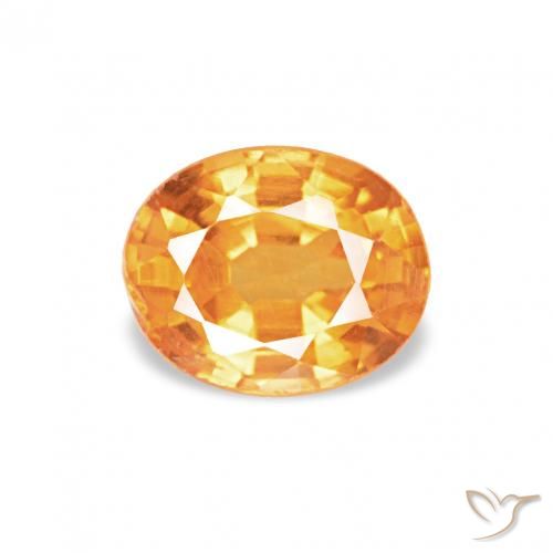 0.55ct Naranja medio Hilo de espesartita, Ovalada, VS-SI