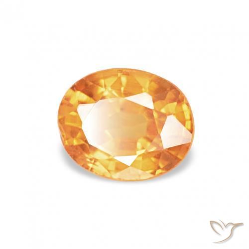 Hilo de espesartita Naranja medio natural de 0.55 ct, Ovalada, VS-SI