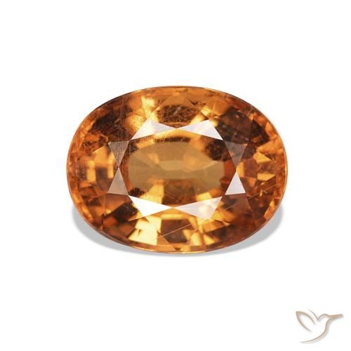 2.07ct Medium Dark-Orange Hilo de espesartita, Ovalada, VVS-VS