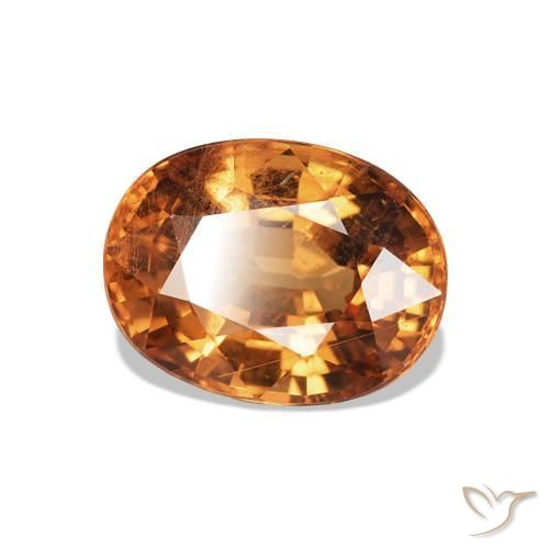 Hilo de espesartita Medium Dark-Orange natural de 2.07 ct, Ovalada, VVS-VS