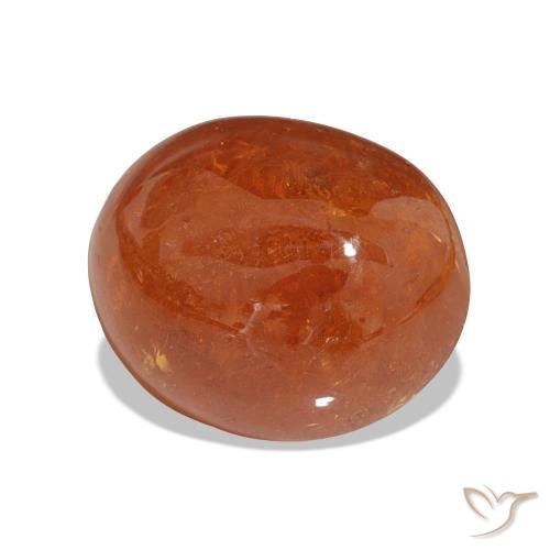 Hilo de espesartita Naranja oscuro natural de 23.05 ct, Corte Óvalo, Translúcido