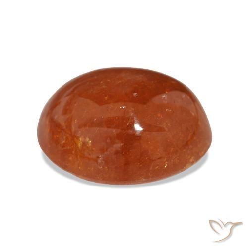 Hilo de espesartita Naranja oscuro natural de 23.05 ct, Corte Óvalo, Translúcido