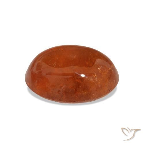 Hilo de espesartita Naranja medio natural de 3.84 ct, Corte Óvalo, Translúcido