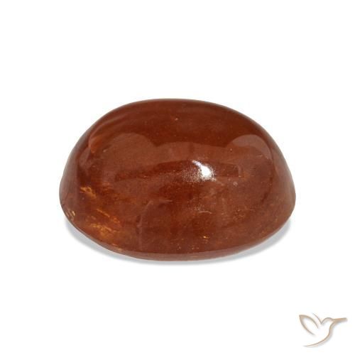 Hilo de espesartita Rojo naranja oscuro natural de 7.77 ct, Corte Óvalo, Translúcido