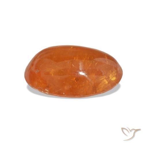 Hilo de espesartita Naranja oscuro natural de 4.98 ct, Corte Óvalo, Transparente