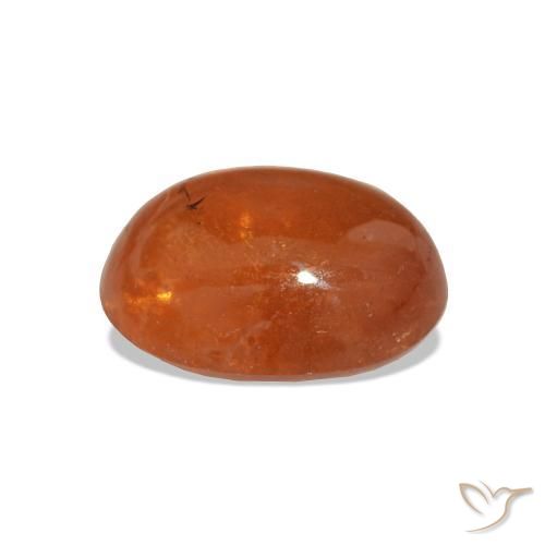Hilo de espesartita Naranja medio natural de 3.88 ct, Corte Óvalo, Transparente