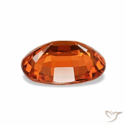 Granate espesartita naranja natural de 2,13 ct, corte óvalo, VS