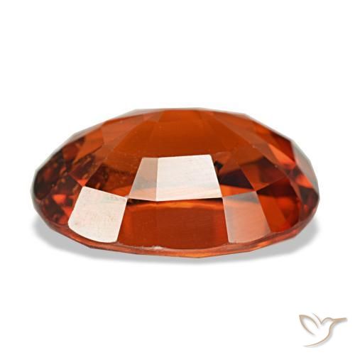Granate espesartita naranja natural de 4,65 ct, corte óvalo, VS