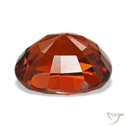 Granate espesartita rojo natural de 4,35 ct, corte óvalo, VVS-VS